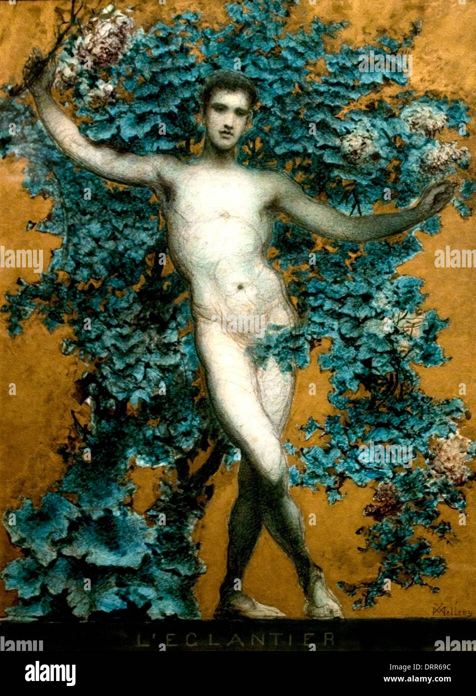 L Égelantier die Hagebutte von Xavier Mellery 1845-1921 Frankreich Französisch Stockfoto