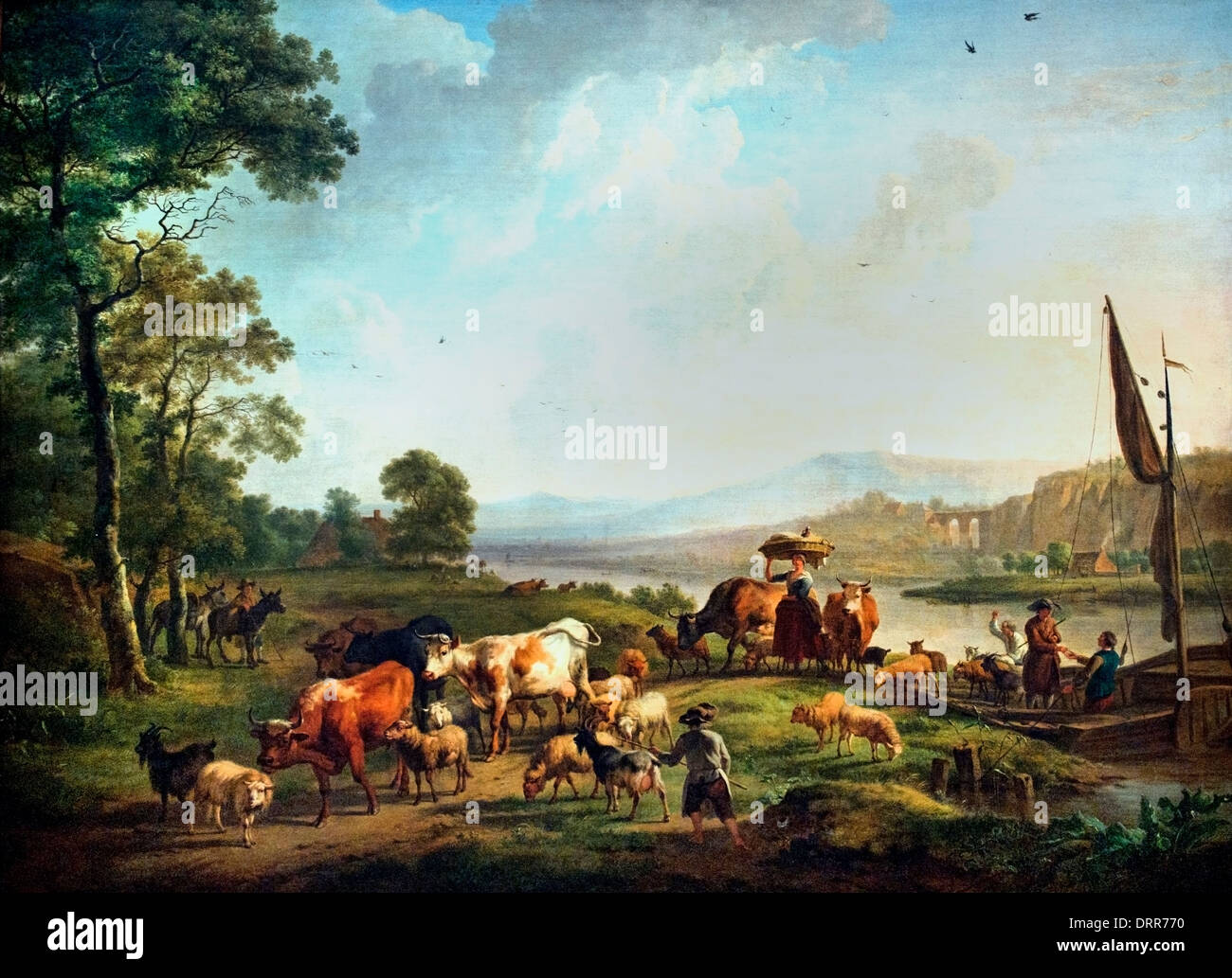 die Fähre 1783 Balthazar Paul Ommeganck 1758-1826 flämischen Belgien Belgien Stockfoto