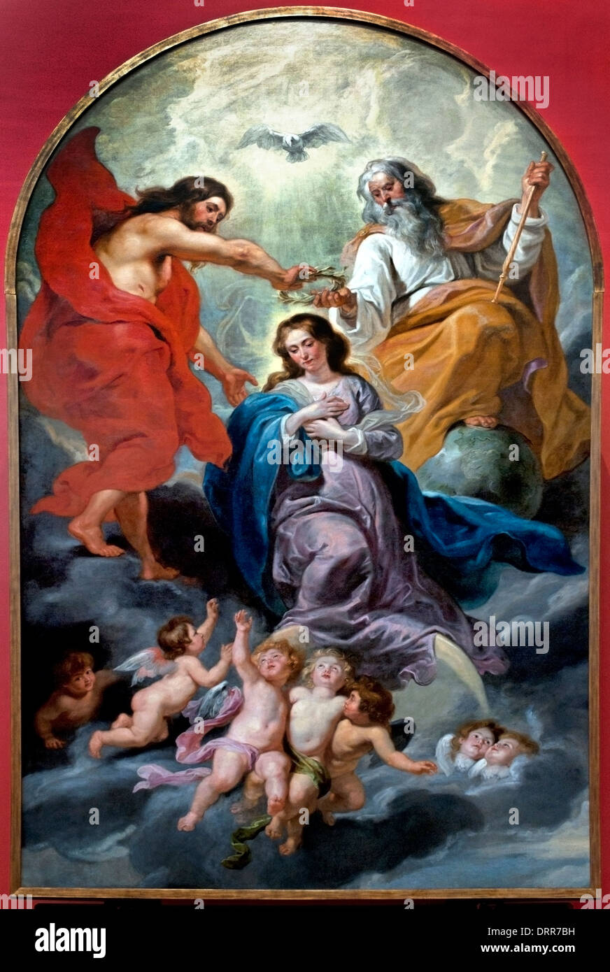 Die Krönung der Maria von Rubens (1577-1640) flämischen Belgien Belgien Stockfoto