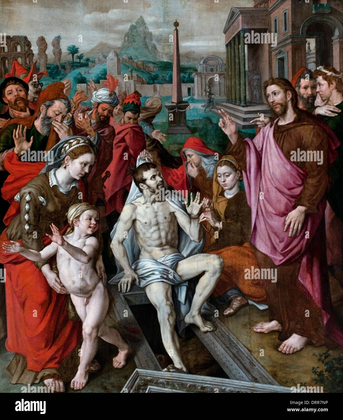 Jan Cornelisz. Vermeyen 1504 – 1559 Triptychon der Familie Micault. 1539-1559 Niederlande Niederlande Stockfoto Jan Cornelisz. Vermeyen 1504 – 1559 Triptychon der Familie Micault. 1539-1559 Niederlande Niederlande Stockfoto