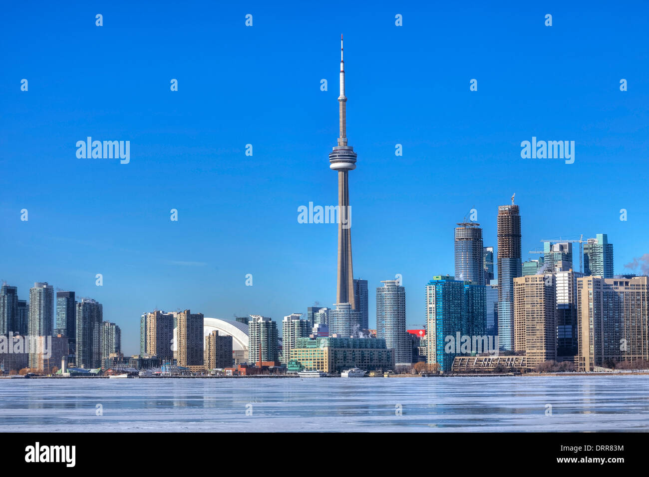 Skyline, Toronto, Ontario, Kanada, winter Stockfoto