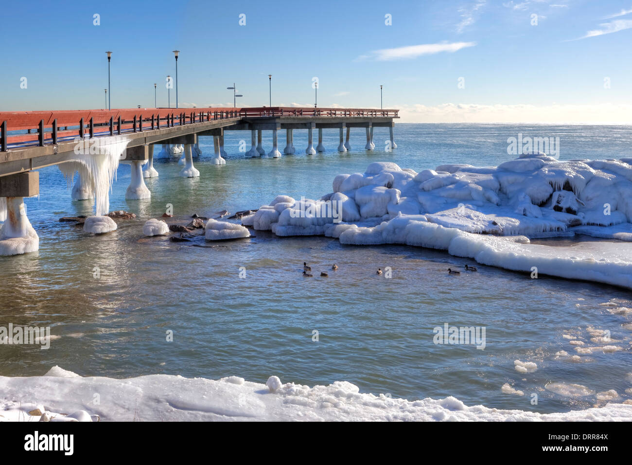 Toronto Island, Pier, Ontario, Kanada Stockfoto