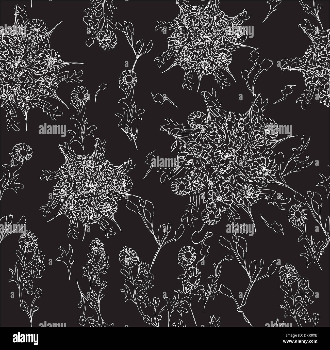 seltsame Blumen nahtlose Muster Stockfoto