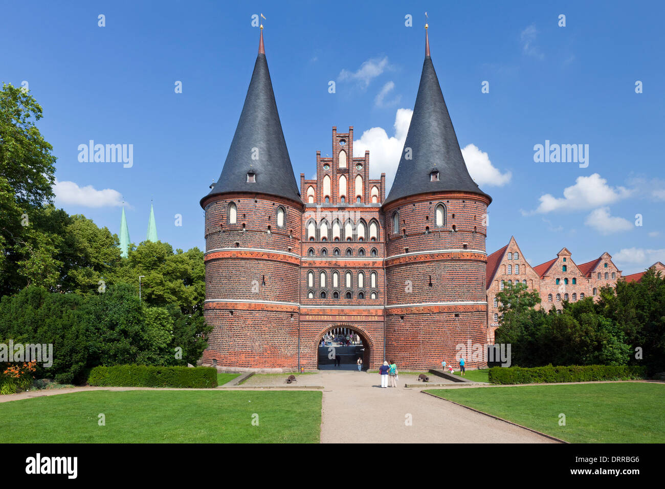 Holstentor / Holstein Tor / Holstentor, eine gotische Stadt Gatter in der Hansestadt Lübeck, Schleswig-Holstein, Deutschland Stockfoto