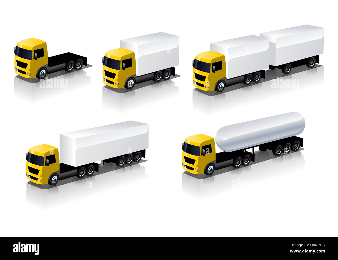 Fracht tuck Icons set Stockfoto