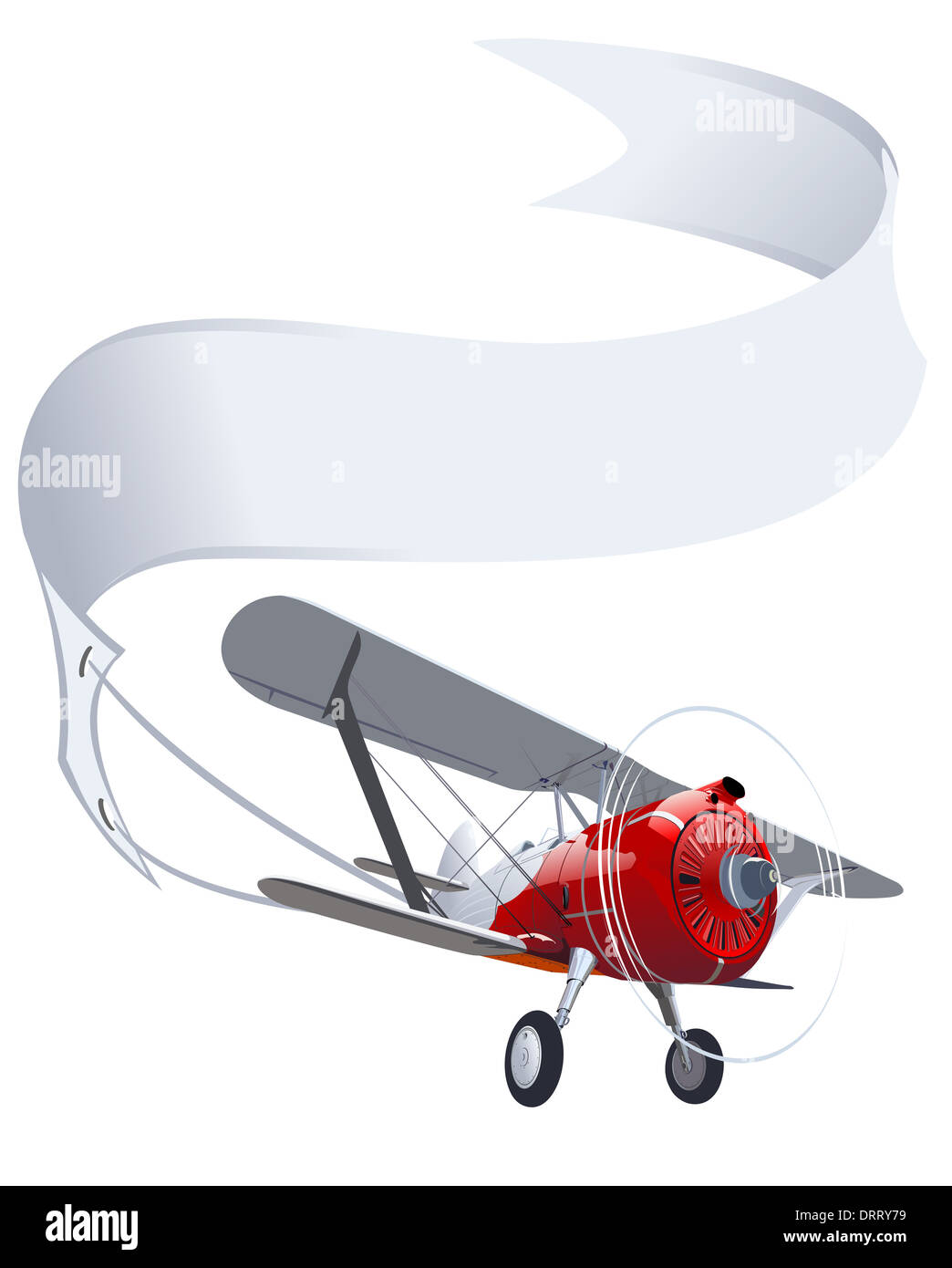 Retro-Flugzeug mit banner Stockfoto