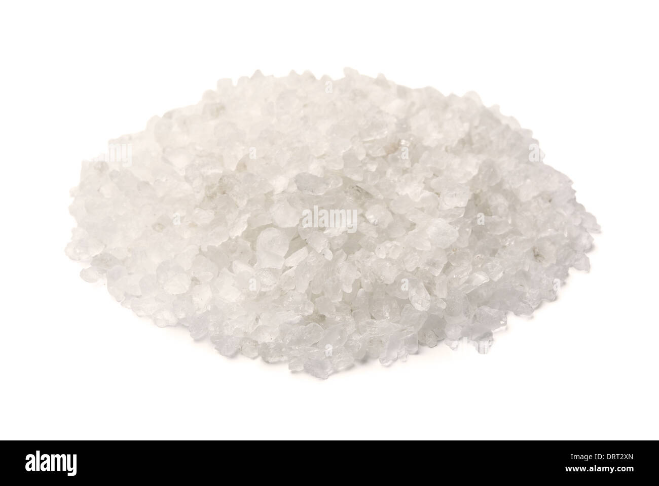 Salz auf einem weißen Hintergrund Stockfoto