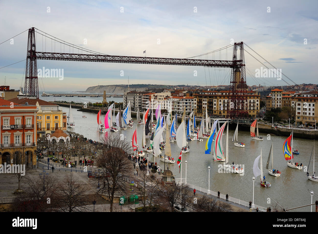 Segelregatta "El Gallo" Portugalete, Biskaya. Baskisches Land, Spanien, Europa Stockfoto
