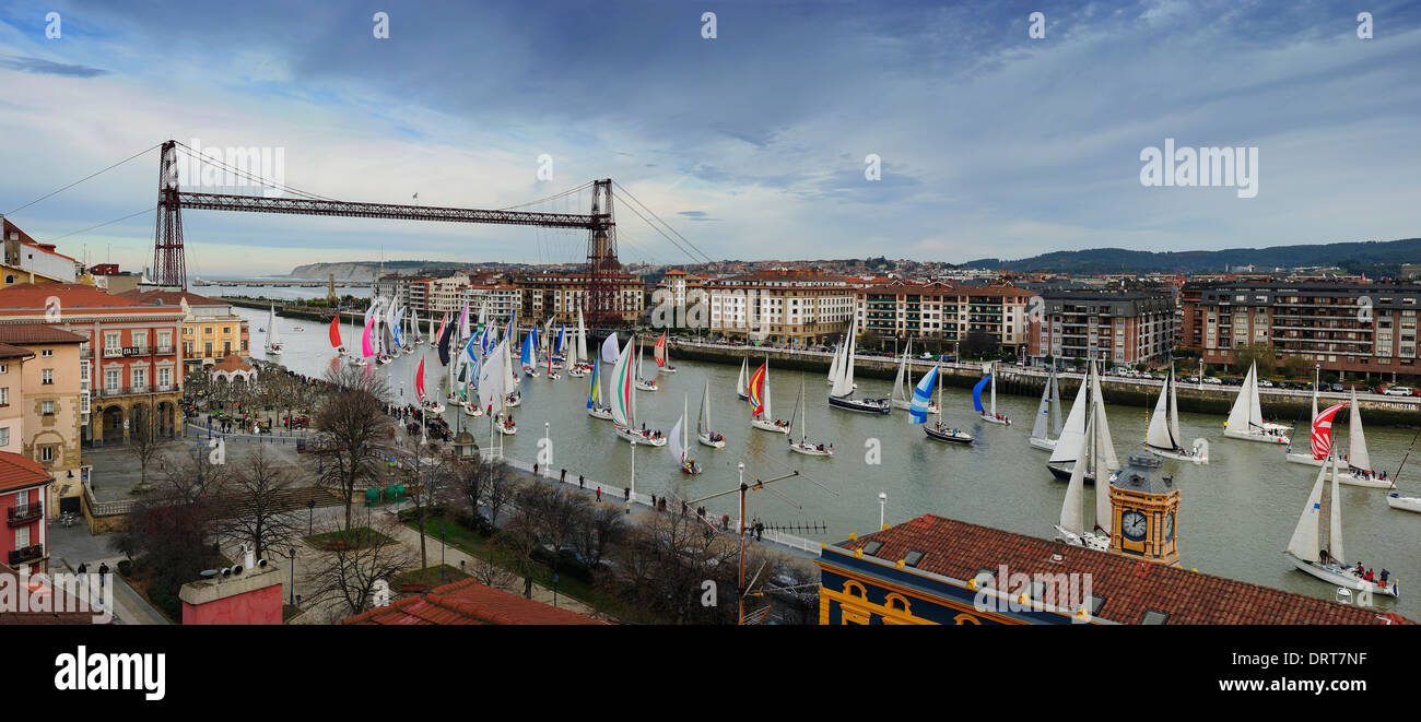 Segelregatta "El Gallo" Portugalete, Biskaya. Baskisches Land, Spanien, Europa Stockfoto