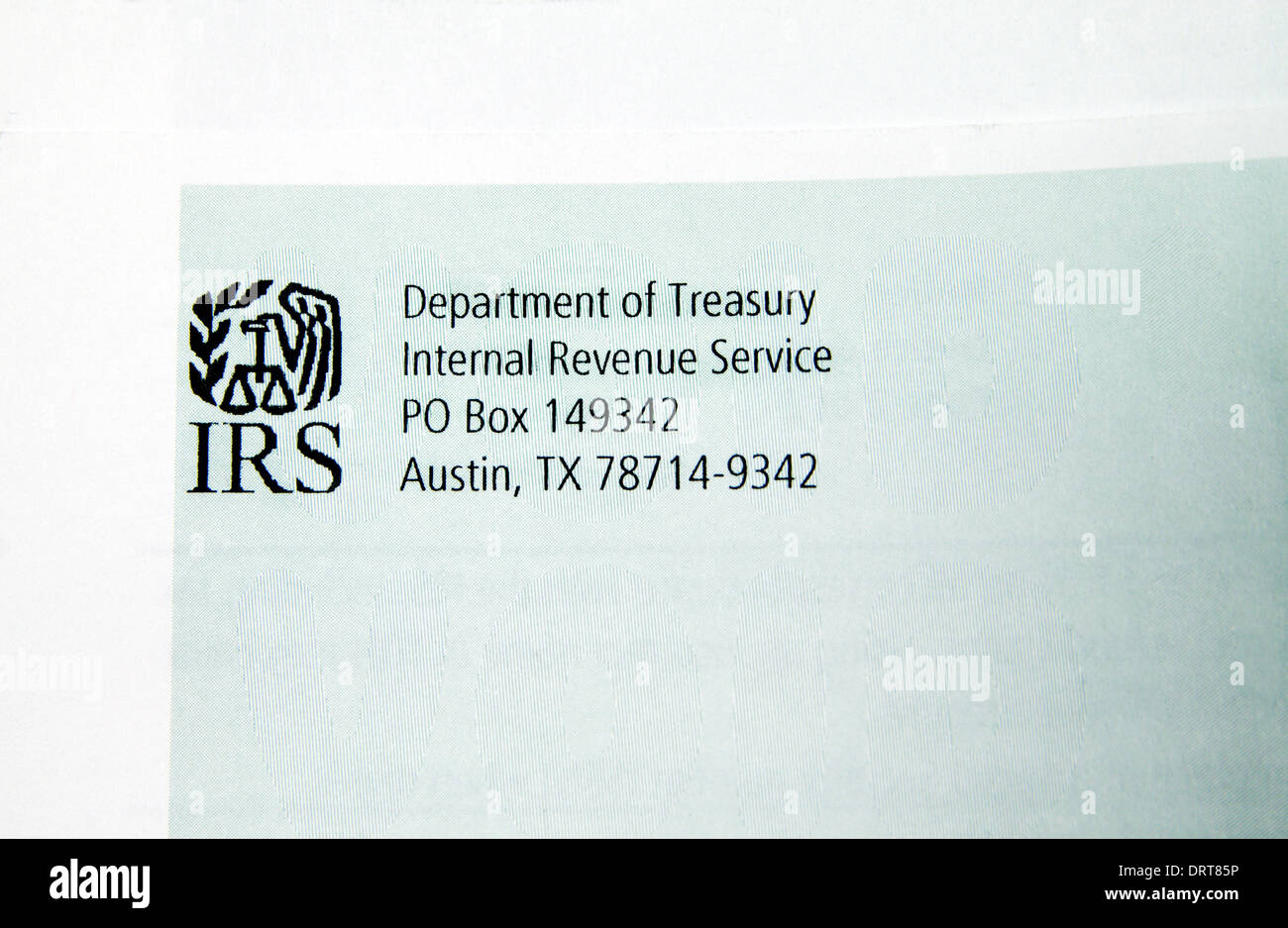 Briefkopf für IRS Stockfoto