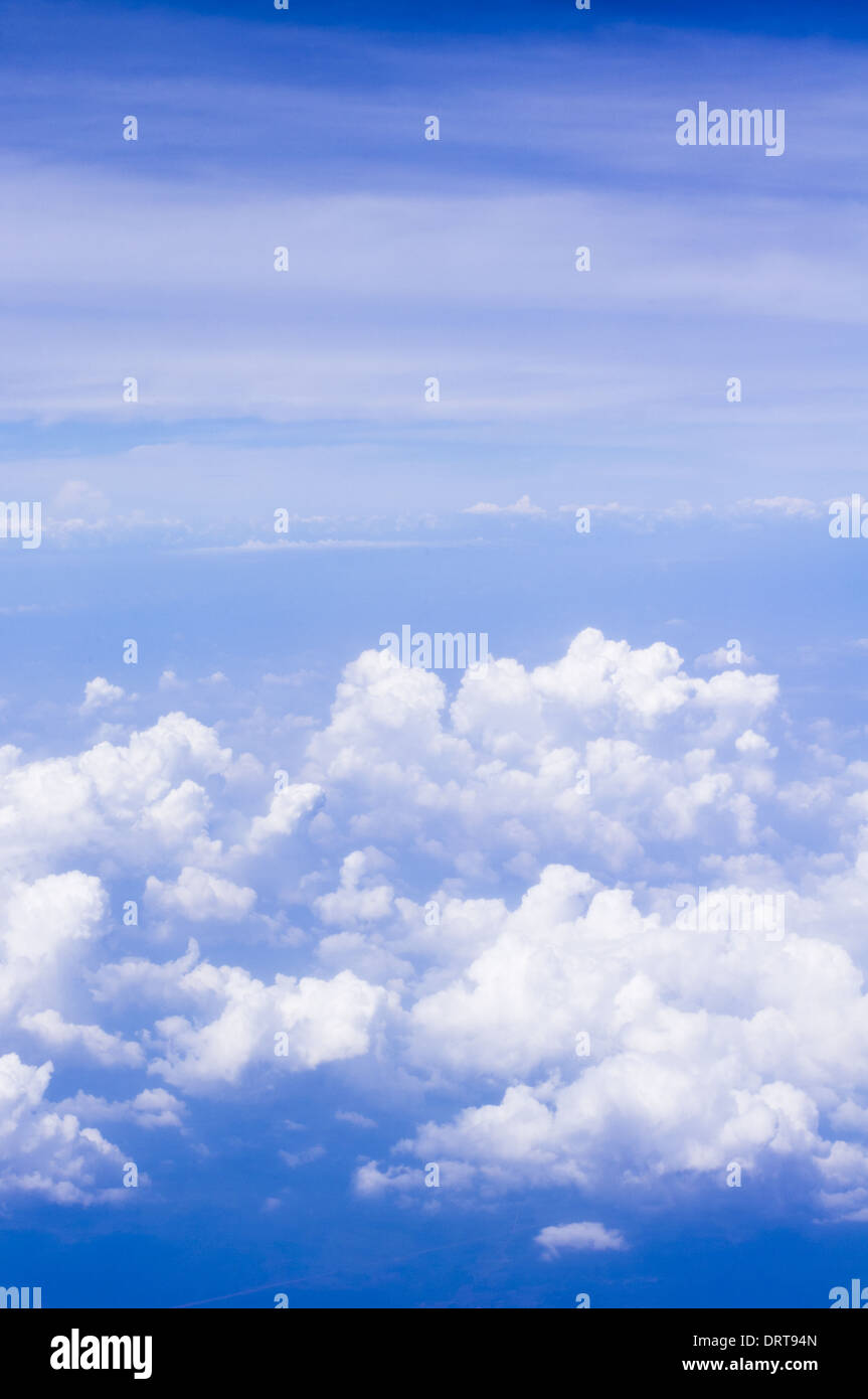 Luftaufnahme von Wolken von oben Stockfoto