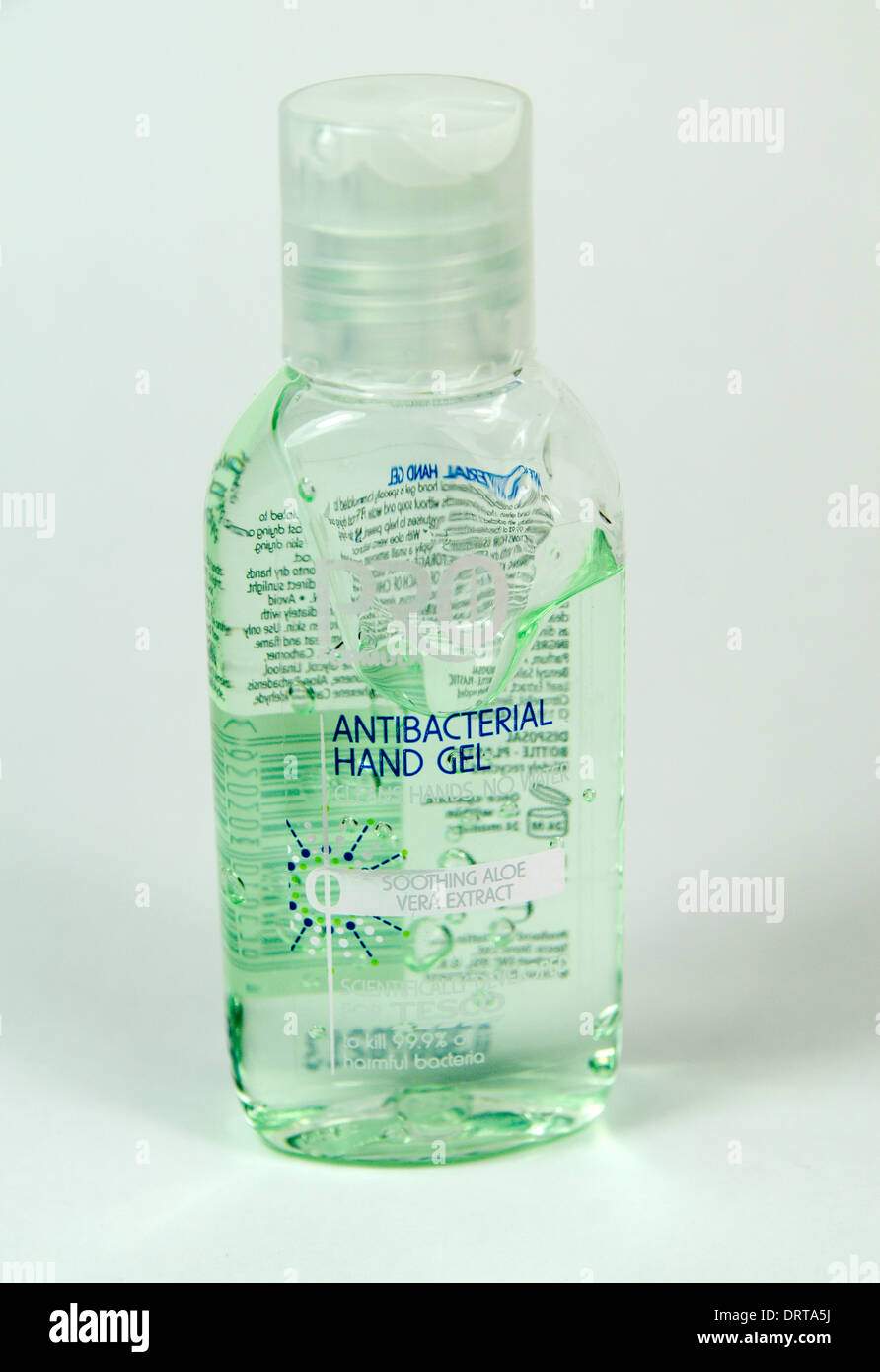 Flasche antibakteriell Hand gel Stockfoto