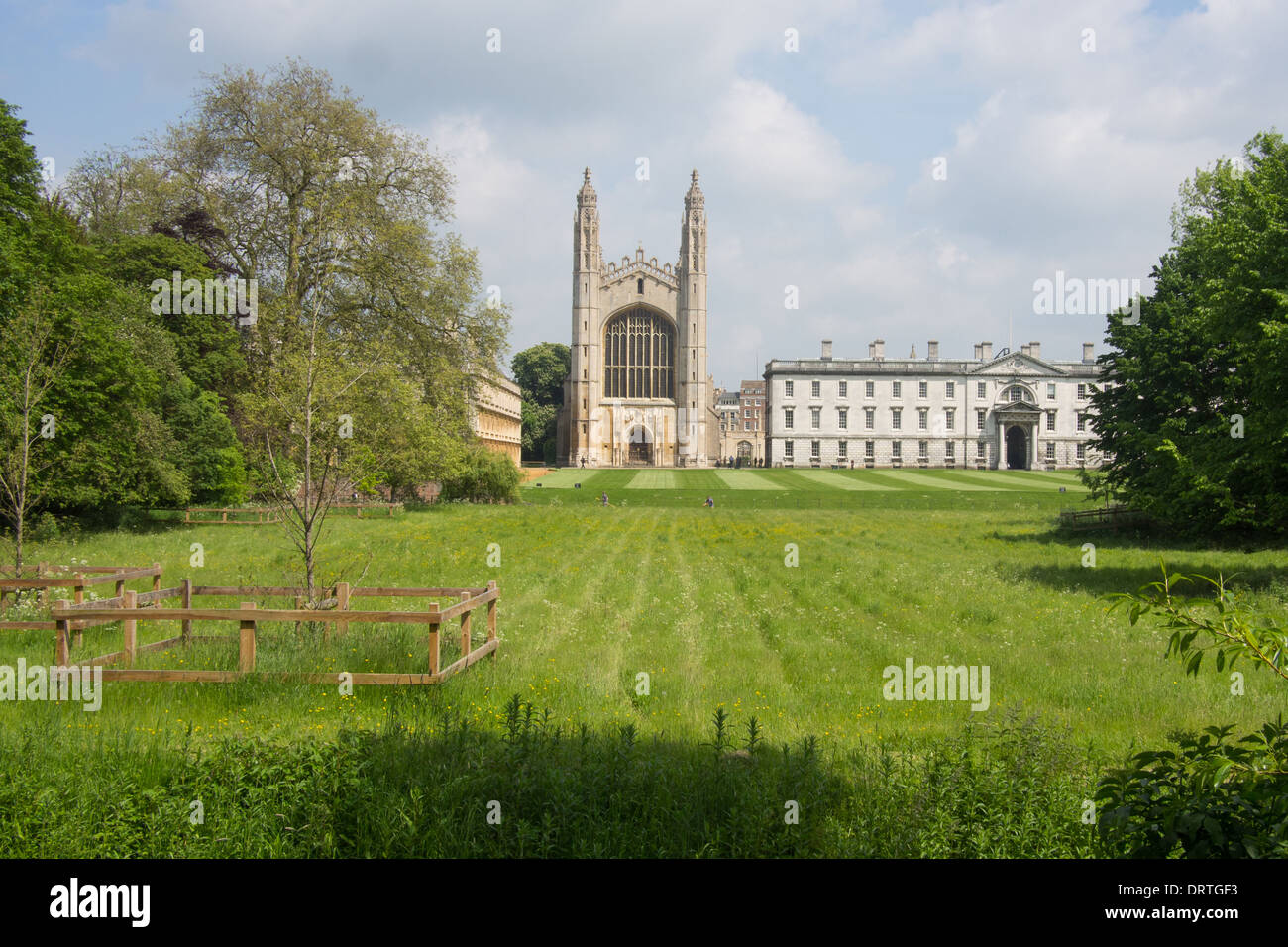 KIngs College Chapel, aus "The Backs", Cambridge, England Stockfoto