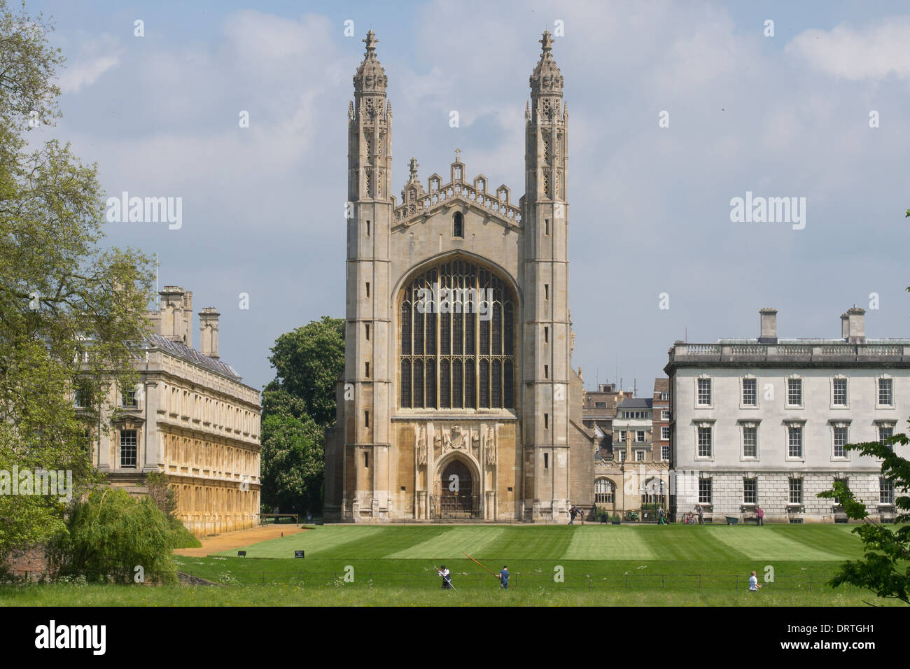 KIngs College Chapel, aus "The Backs", Cambridge, England Stockfoto