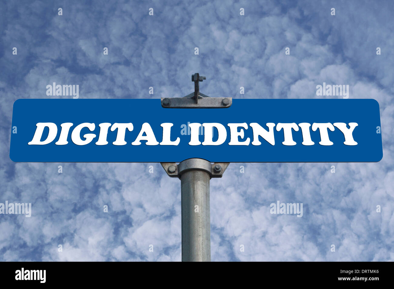 Digitale Identität Straßenschild Stockfoto