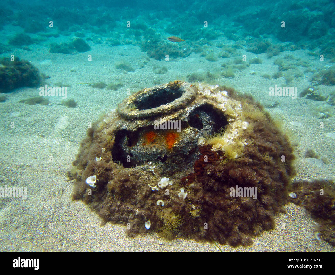 ein ww2 unter Wasser in der Ägäis Stockfoto