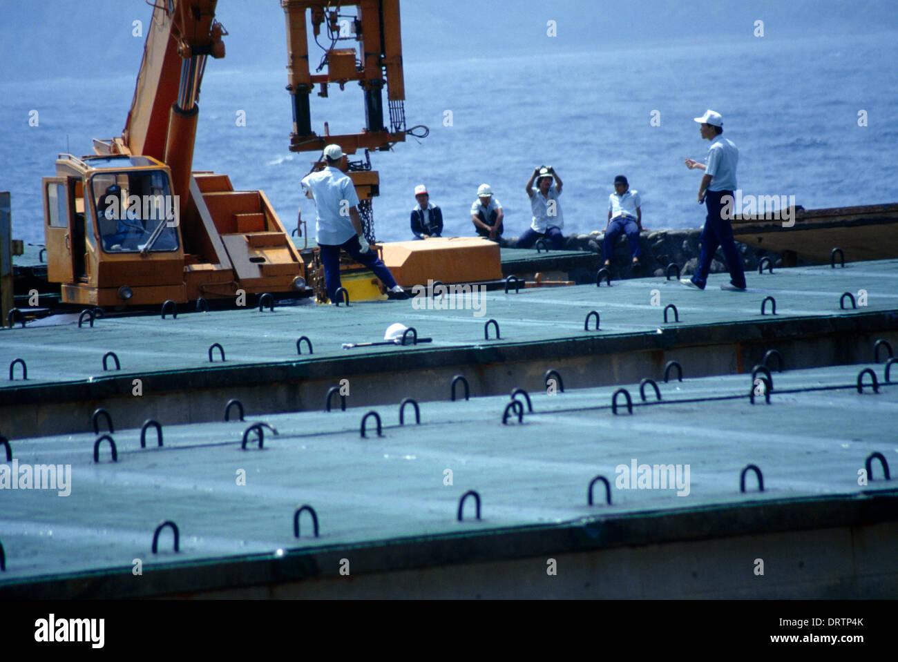 Orchid Island Taiwan Lanyu Storage Site, jetzt auch bekannt als Low-Level Radioactive Waste Storage Site, in der von Kraftwerken erzeugte nukleare Abfälle gelagert werden Stockfoto