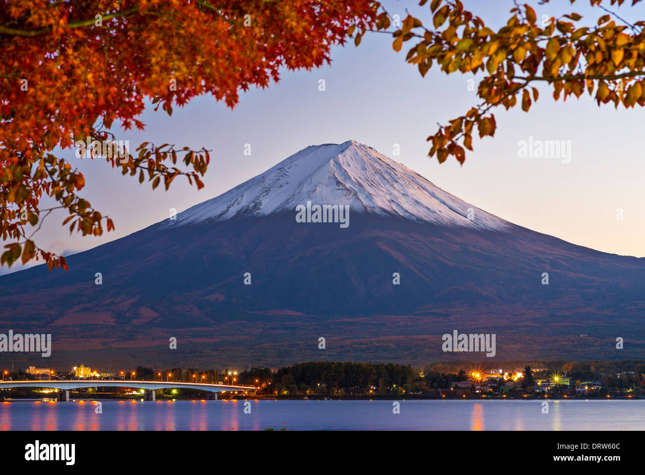Mt. Fuji in die Herbstsaison. Stockfoto