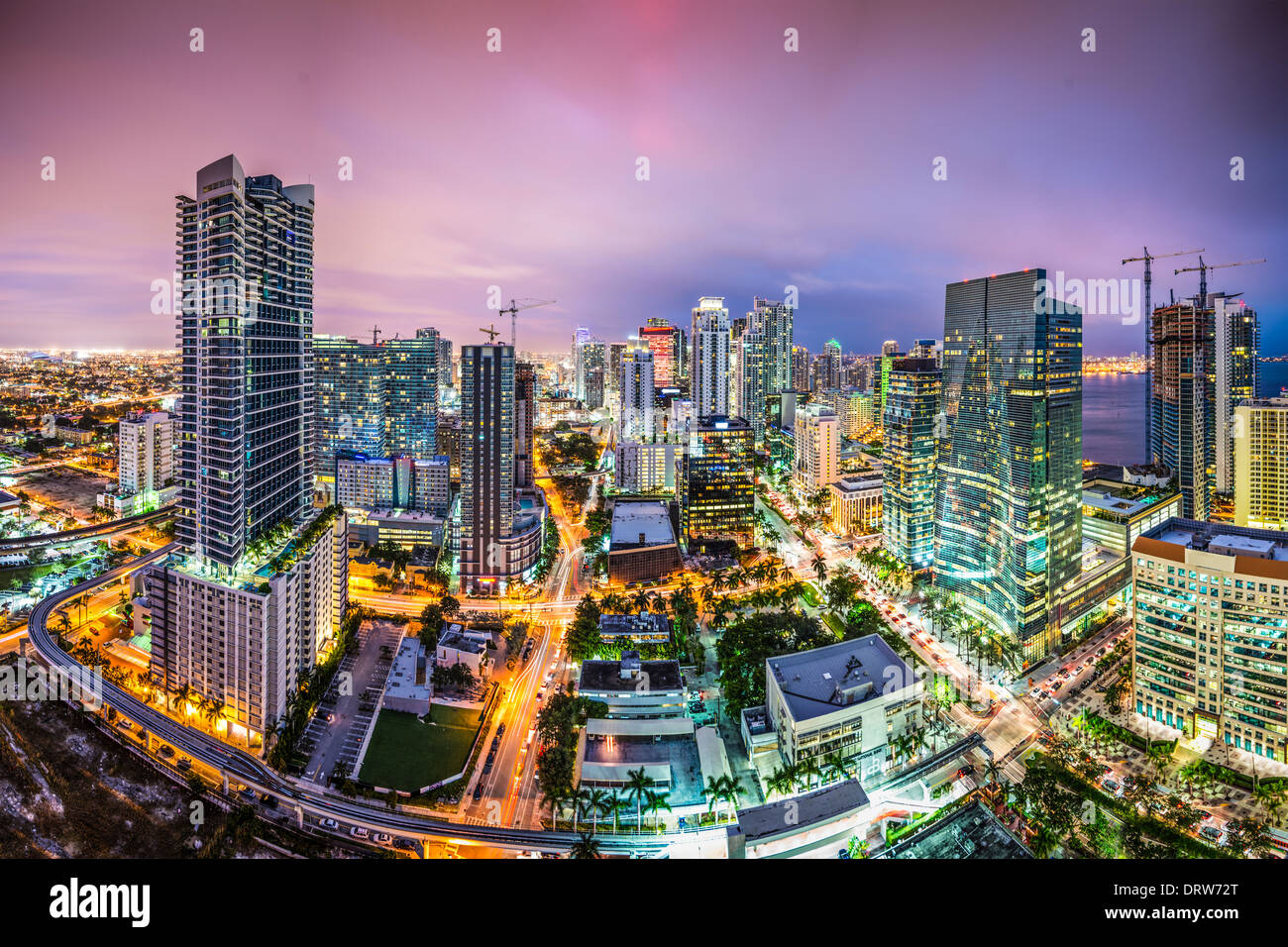 Miami, Florida Luftbild der Innenstadt. Stockfoto