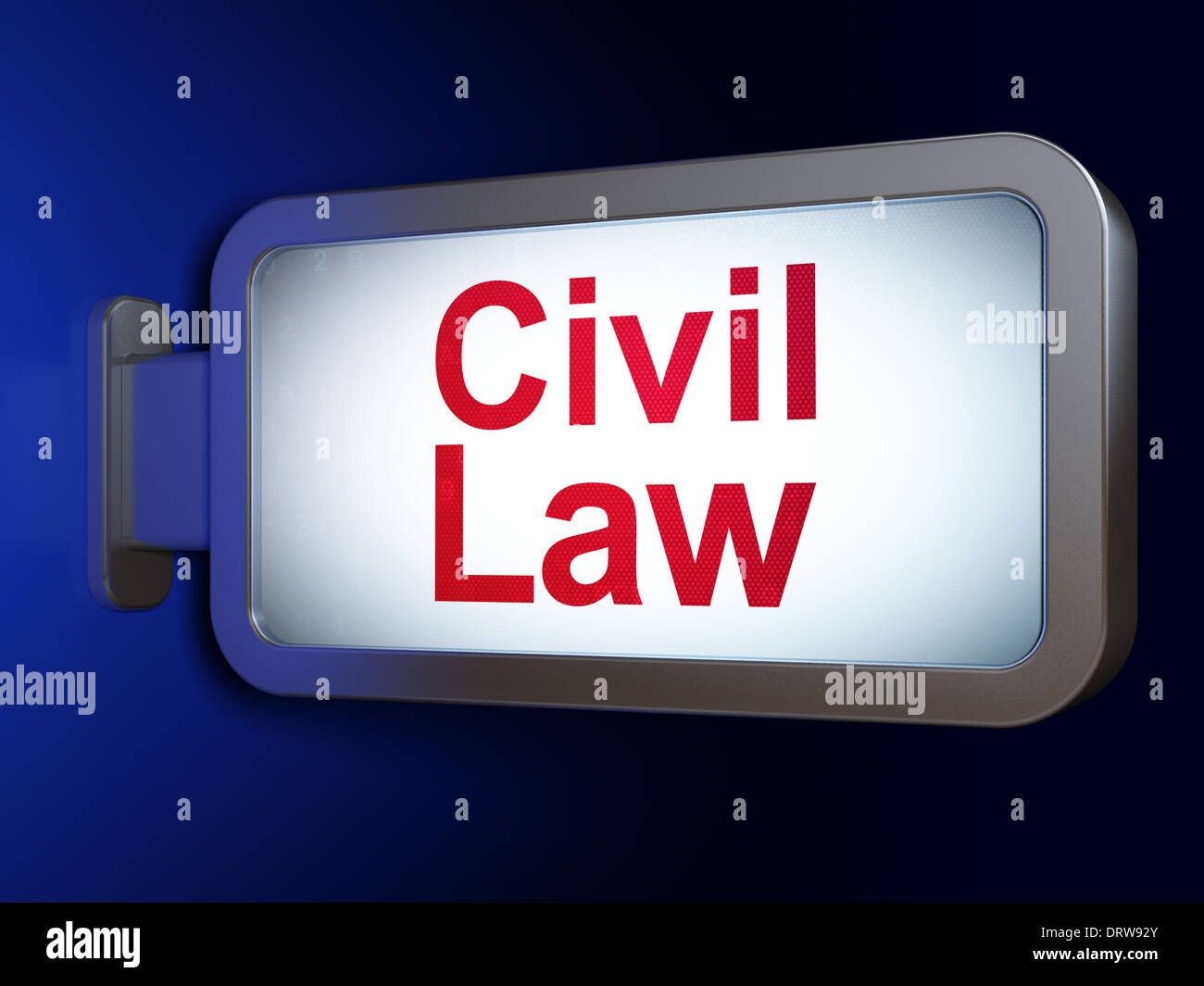 Bürgerlichen Rechts auf Billboard-Hintergrund Stockfoto