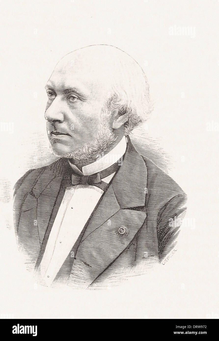 Porträt von Wallon - French Gravur XIX Jahrhundert Stockfoto