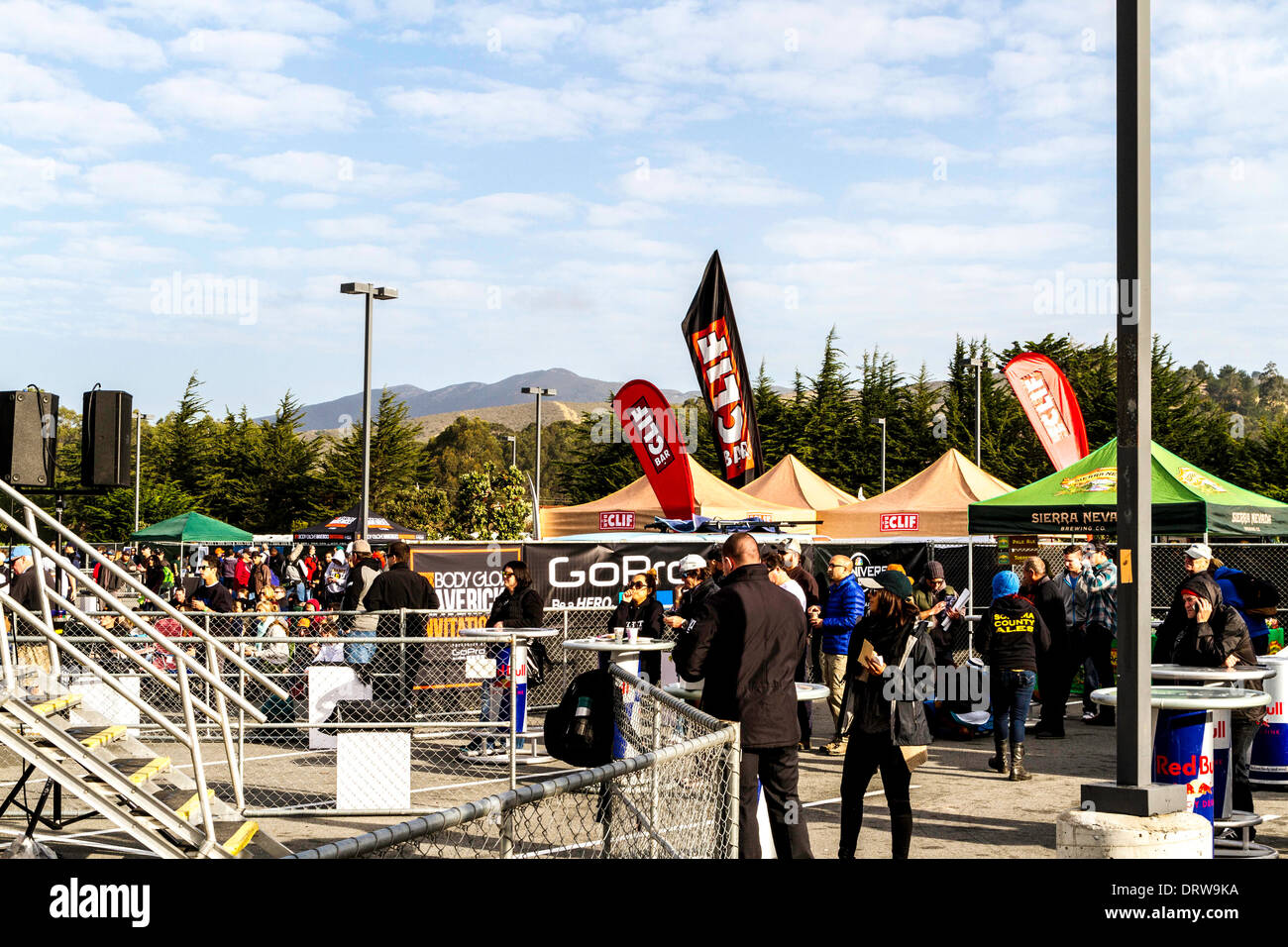 Szenen aus dem 2013 Mavericks Surf-Wettbewerb Stockfoto