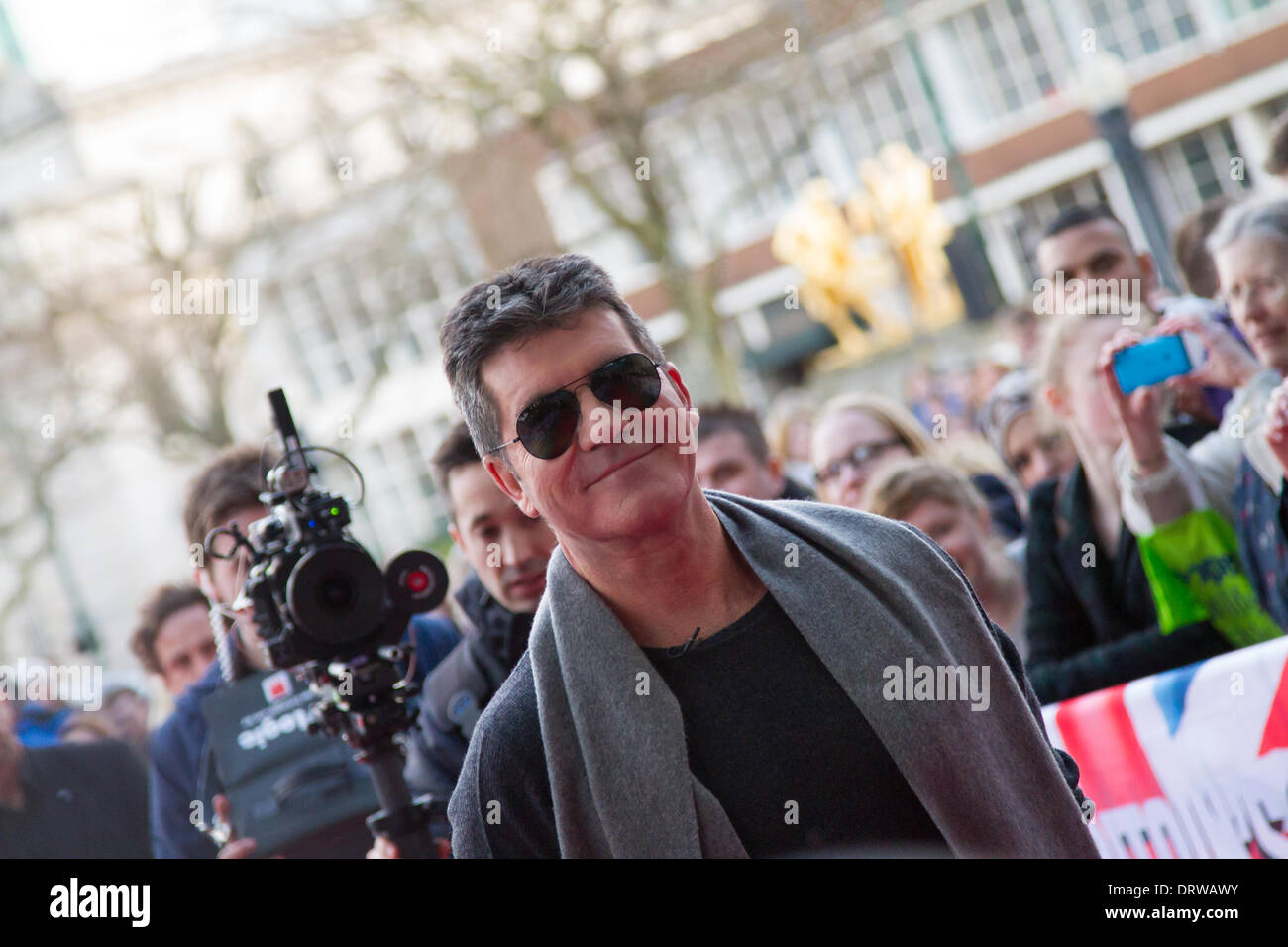 Simon Cowell in der Britain Got Talent Castings in Birmingham UK Stockfoto