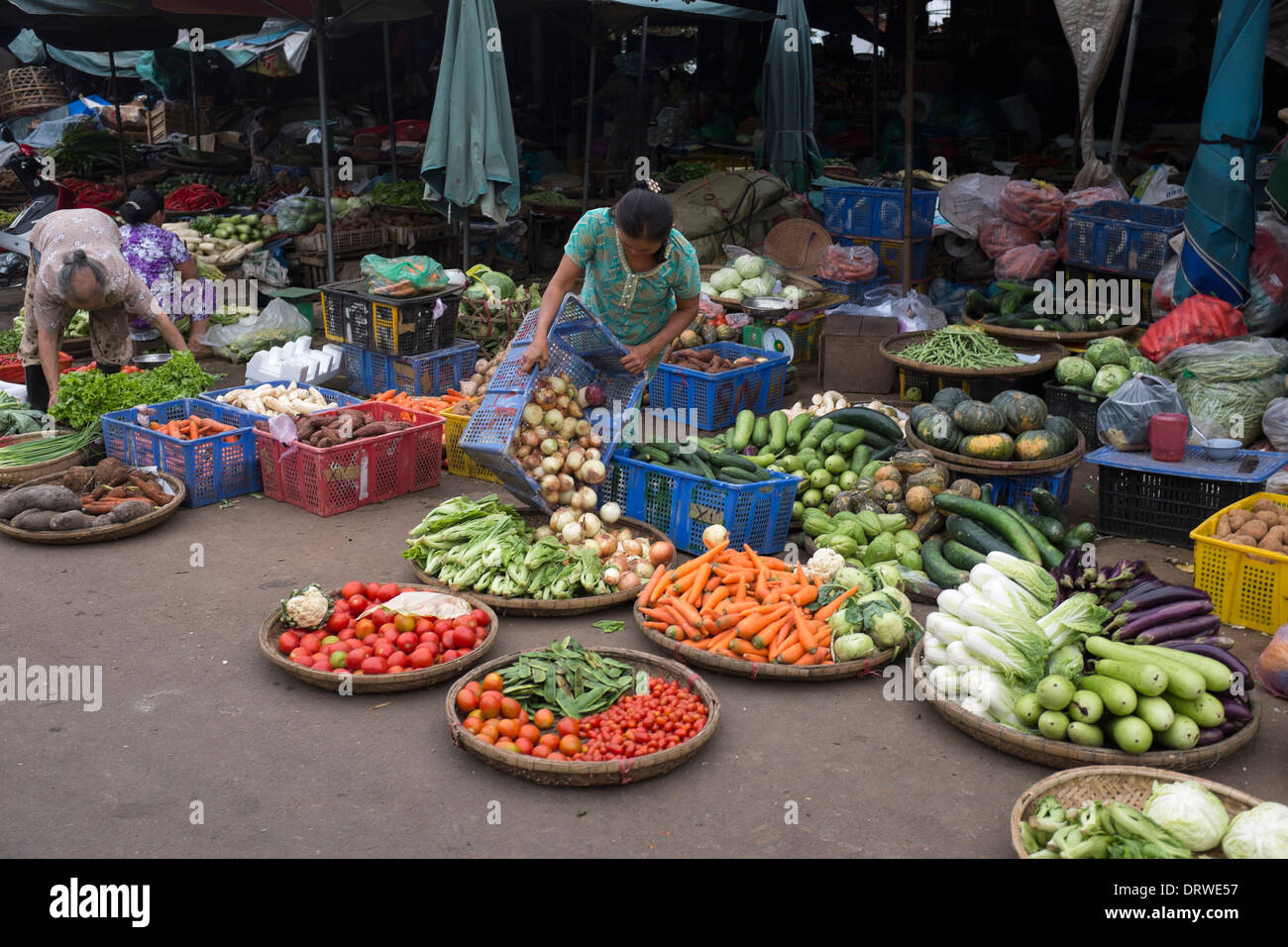Dong Ba Markt Hue Vietnam Stockfoto