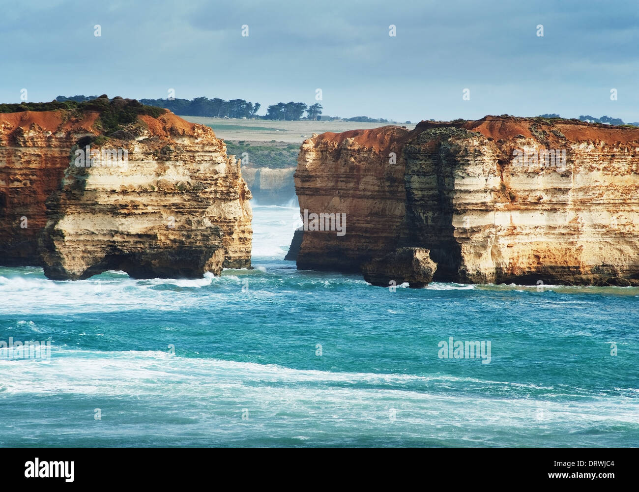 berühmten Felsen in der Bucht der Inseln Küstenpark, Great Ocean Road, Australien Stockfoto