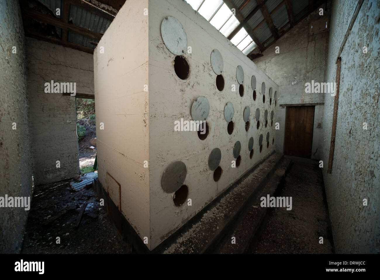 Sprengstoff-Fabrik-Kühlhaus Stockfoto