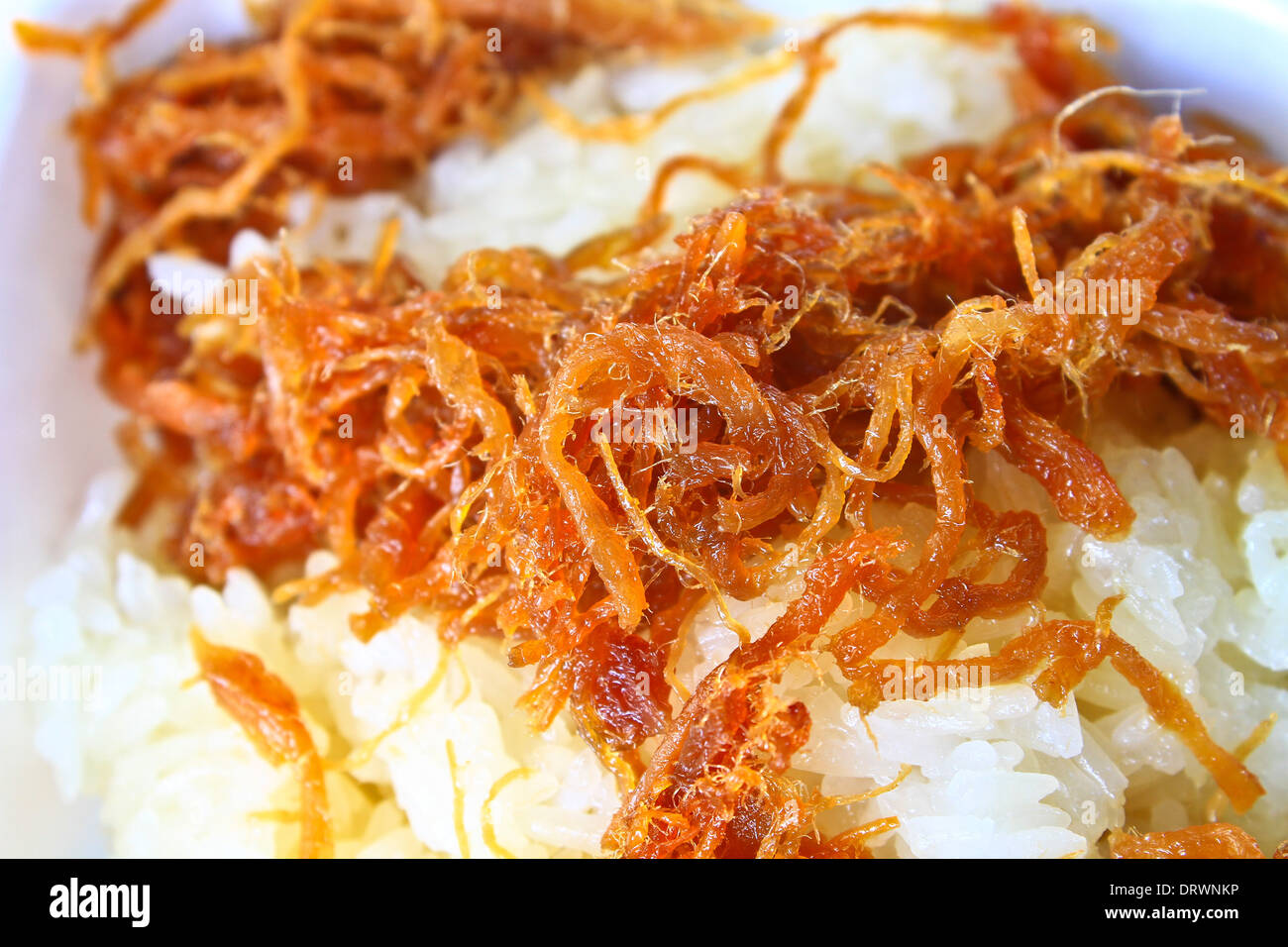 Klebreis mit süßer Kotelett. Thailändische Spezialitäten. Nord-thai-Küche Stockfoto