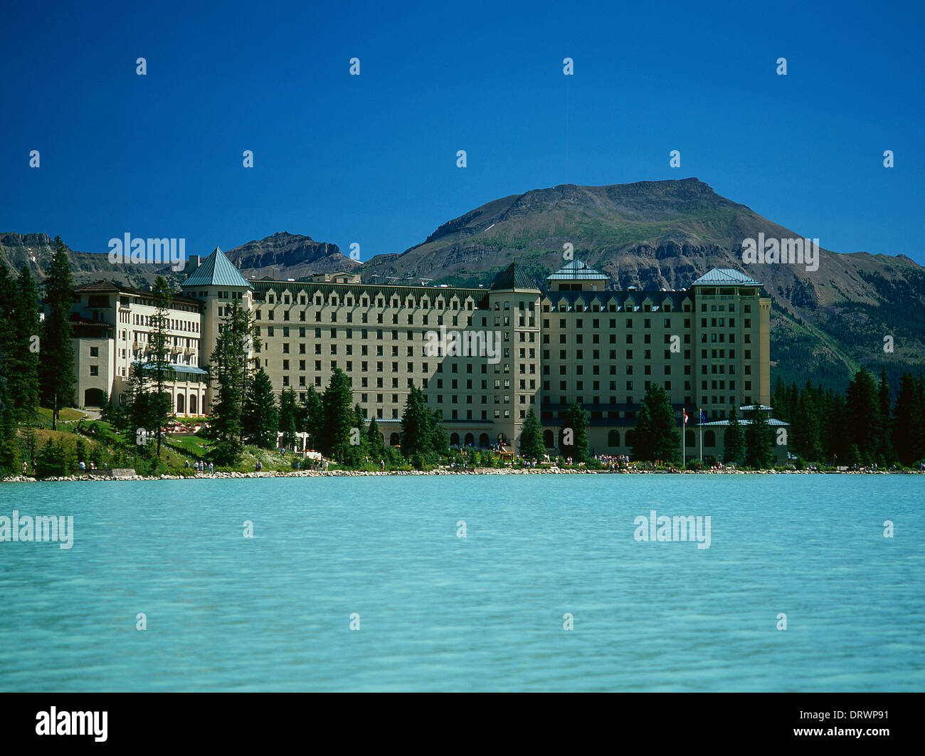 Chateau Lake Wunderer, Banff Nationalpark, Alberta, Kanada Stockfoto