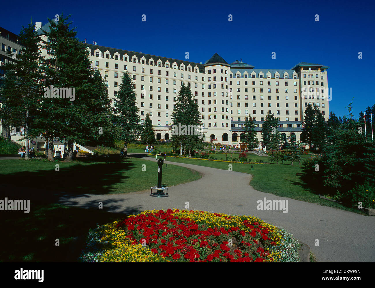 Chateau Lake Wunderer, Banff Nationalpark, Alberta, Kanada Stockfoto