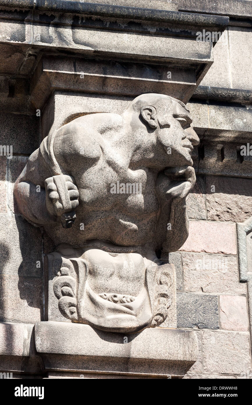 Skulpturen außerhalb der Schloss Christiansborg Kopenhagen Dänemark Stockfoto