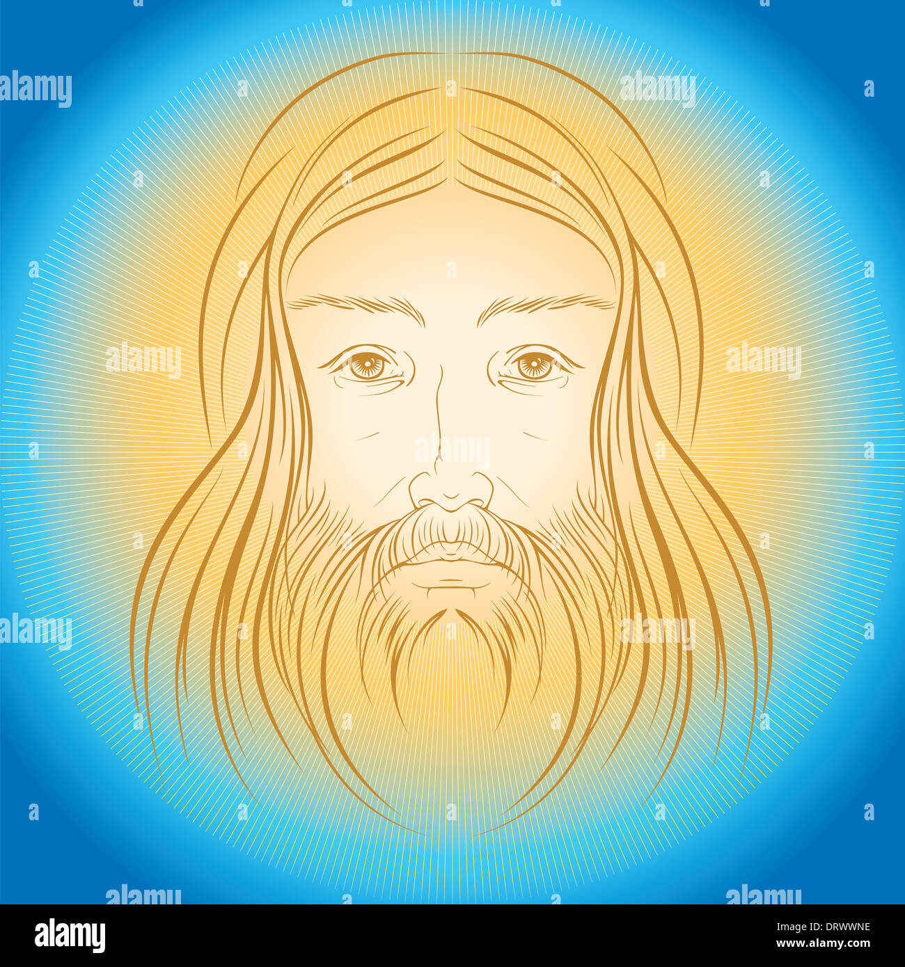 Jesus Christus Fluorid Halo Abbildung Stockfoto