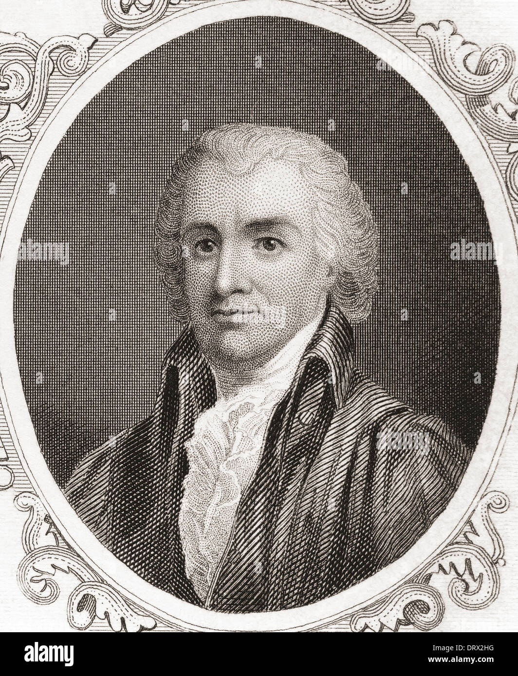 Oliver Ellsworth, 1745 –1807. US-amerikanischer Jurist und Politiker, Verfasser der Verfassung der Vereinigten Staaten und Gründervater. Stockfoto