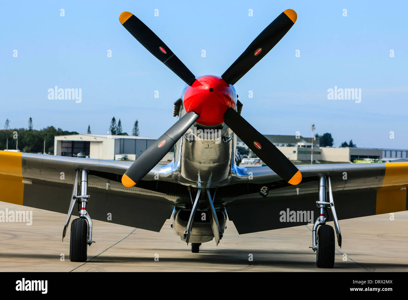 Ein WW2 P51 Mustang Jagdflugzeug von der USAAF Stockfoto