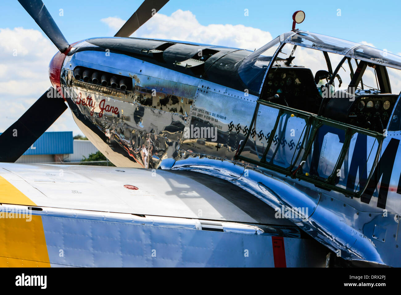 Ein WW2 P51C Mustang Jagdflugzeug Stockfoto