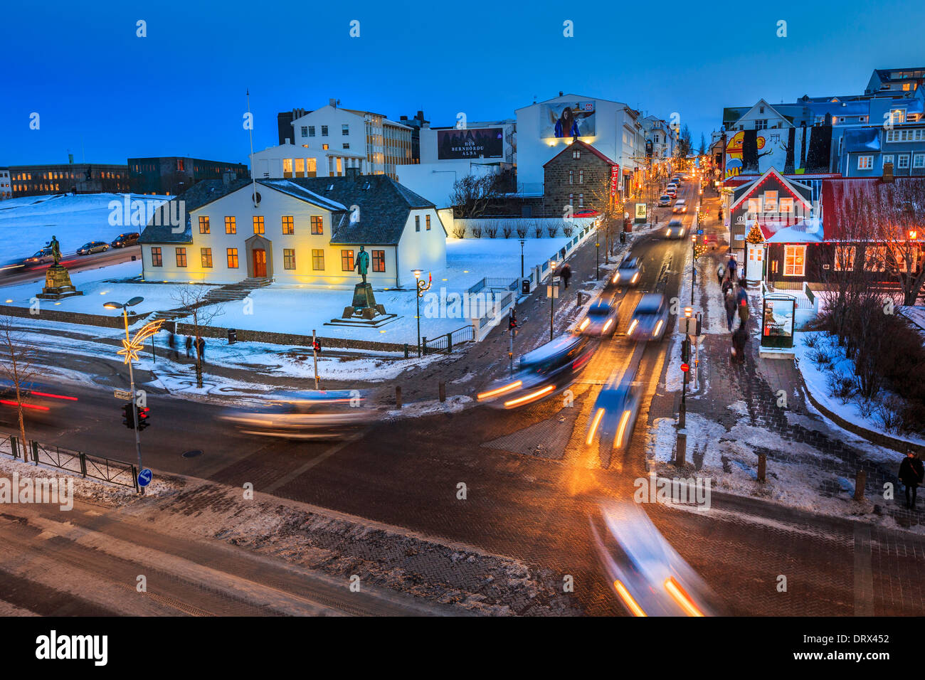 Weihnachtszeit, Reykjavik, Island Stockfoto