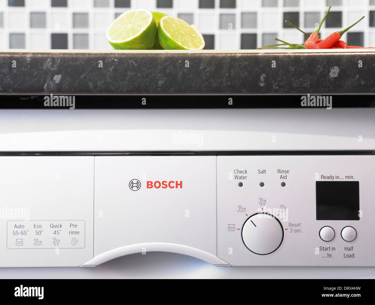 Geschirrspüler Steuerung Stockfoto