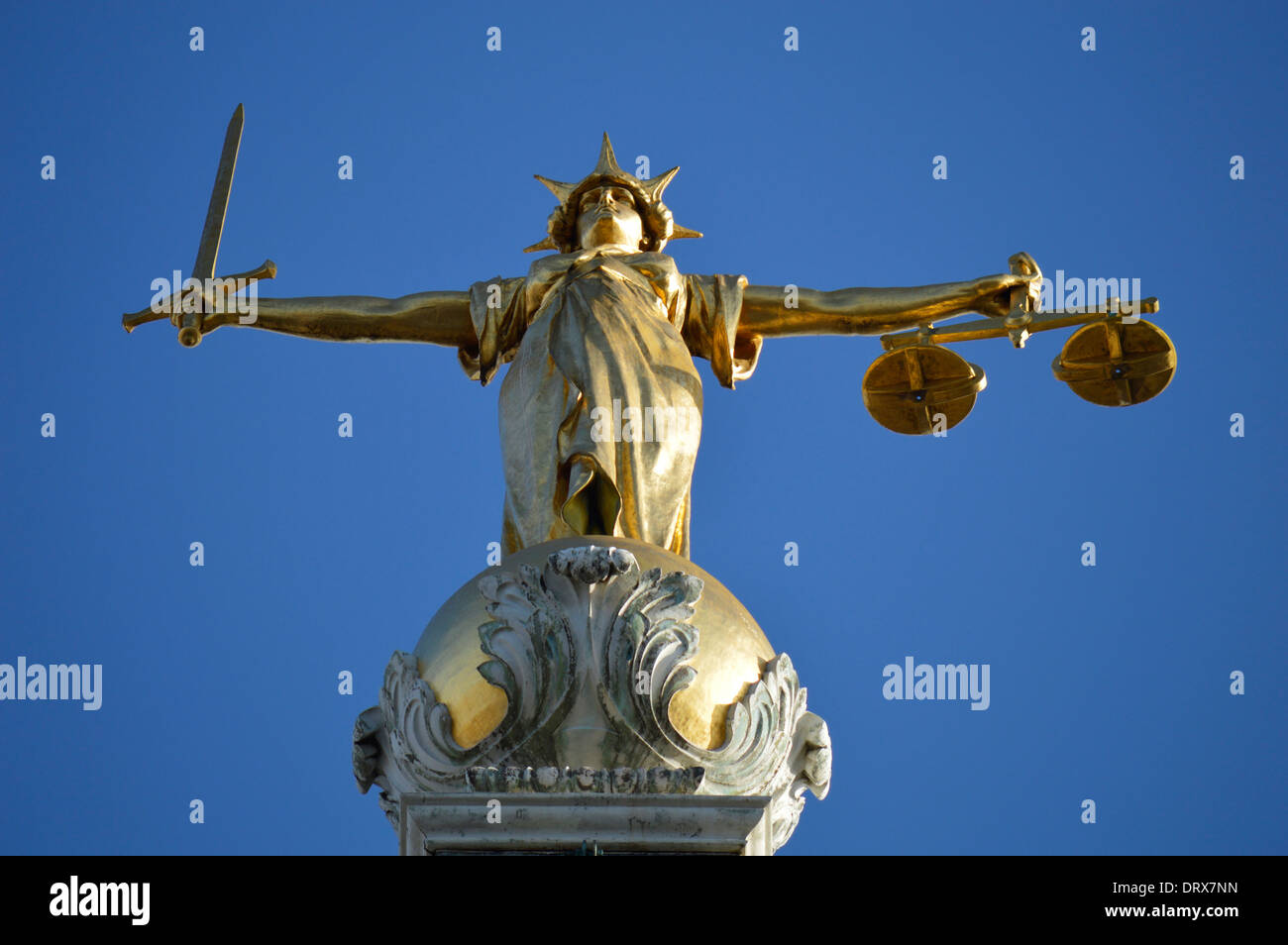 Justitia Stockfoto
