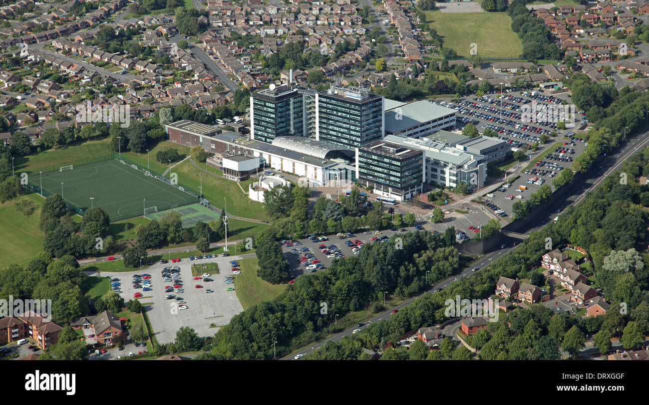 Luftaufnahme des Derby-Universität Stockfoto