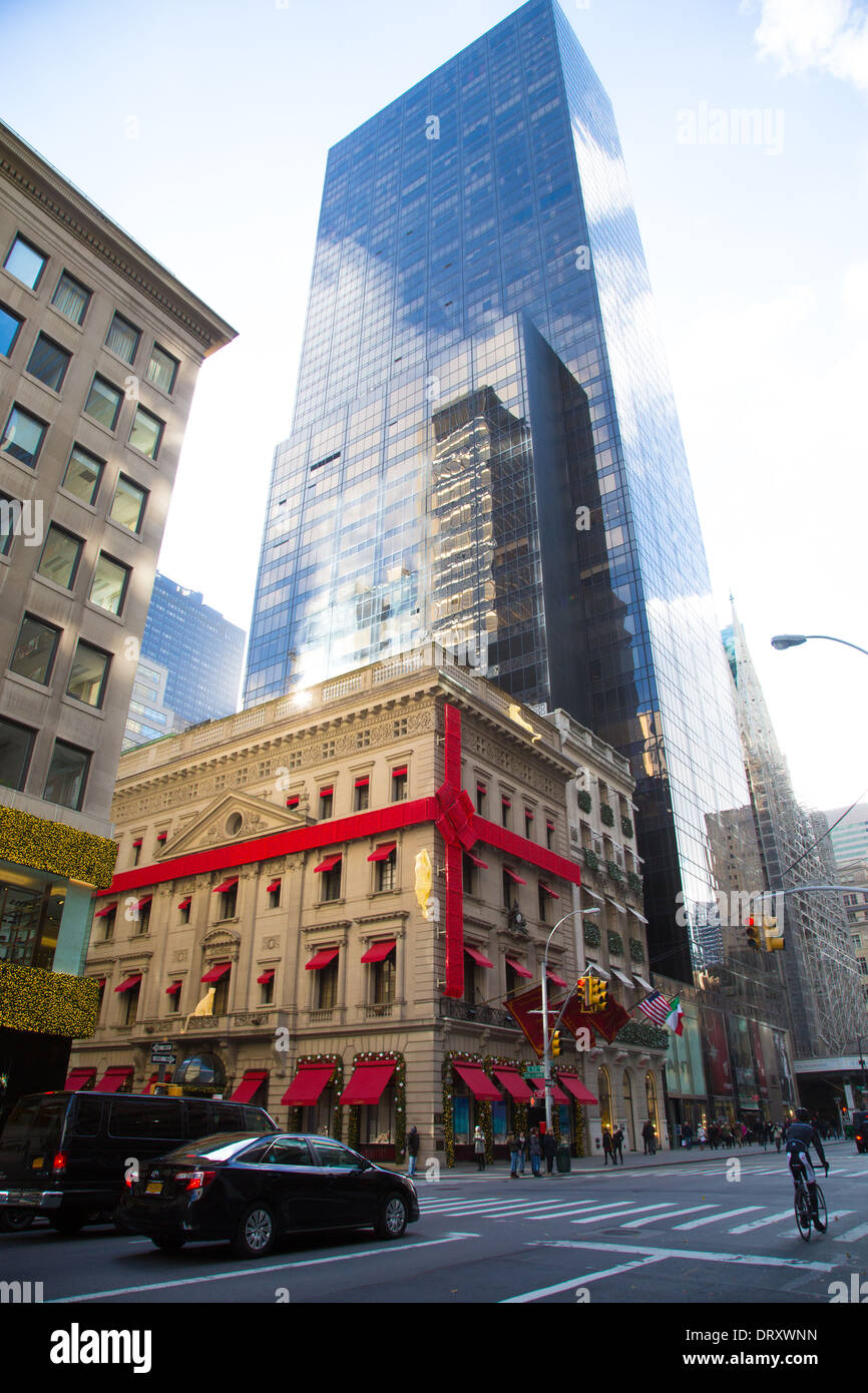 Cartier-Ladenzeile, 5th Avenue, New York Stockfoto