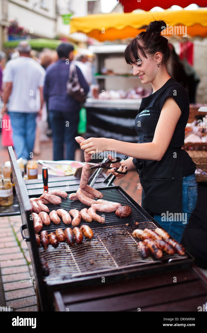 Bauernmarkt in Stroud, Gloucestershire UK Stockfoto