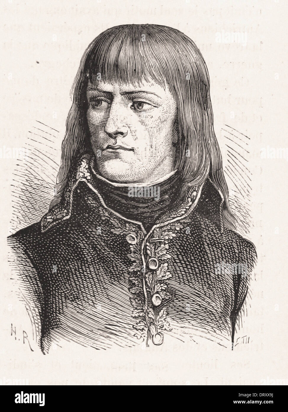 Porträt von Napoléon Bonaparte - Gravur XIX Jahrhundert Französisch Stockfoto