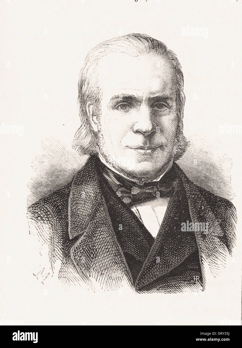 Porträt von Garnier-Pagès - Gravur XIX Jahrhundert Französisch Stockfoto