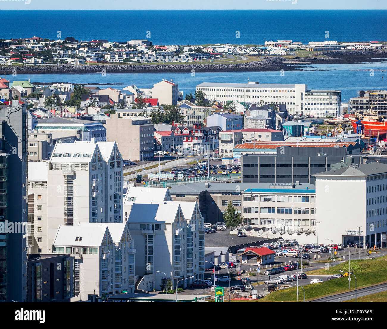 Gebäude in Reykjavik, Island Stockfoto