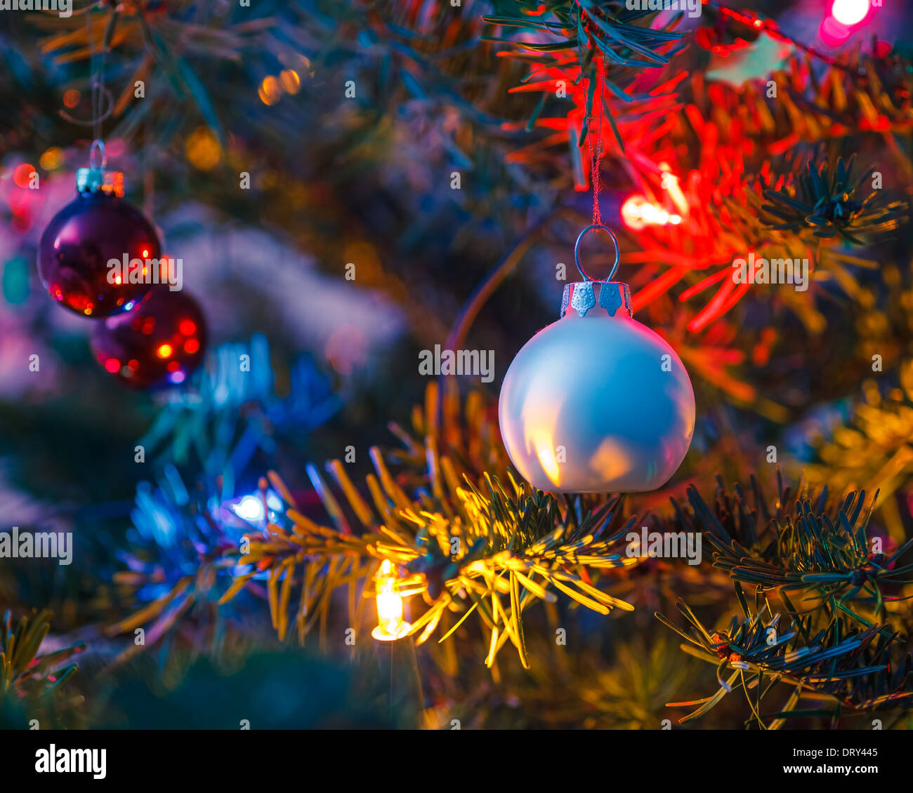 Geschmückten Baum x-mas Stockfoto