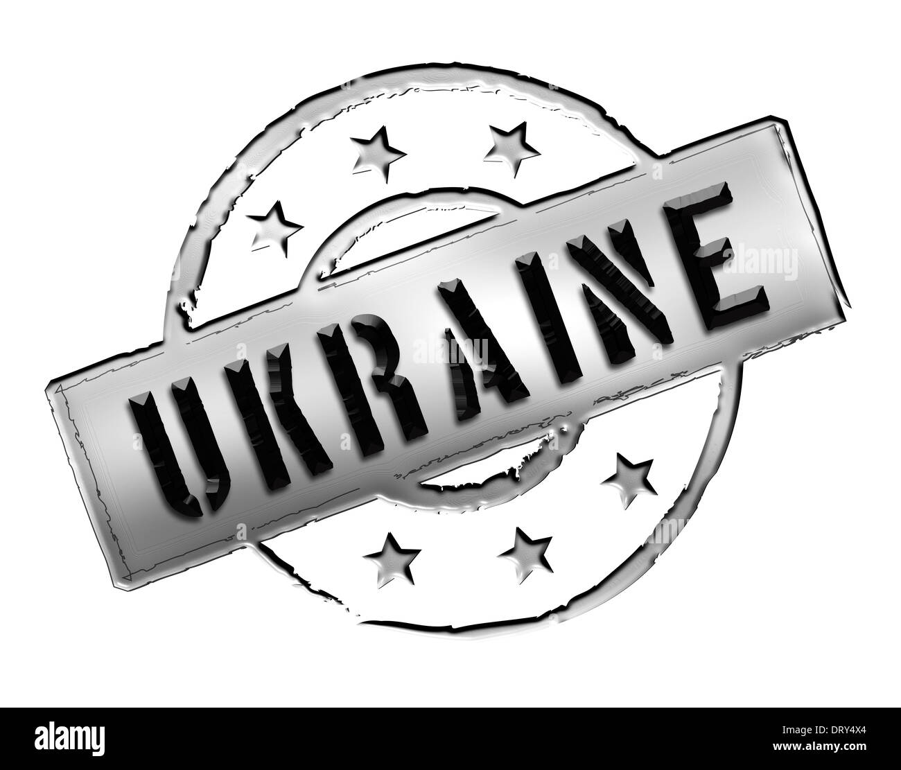 Ukraine - Stempel Stockfoto