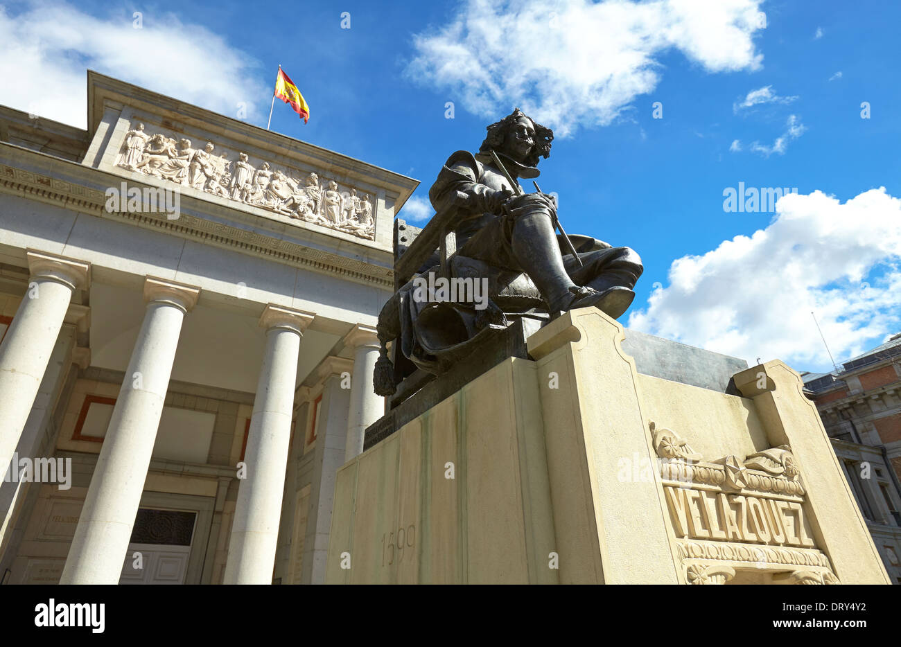 Velazquez-Statue auf dem Prado-Museum. Madrid. Spanien Stockfoto